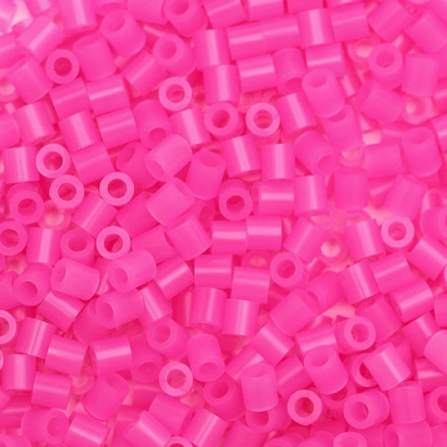 110)네온비즈 핑크 5x5mm (약1000개입)