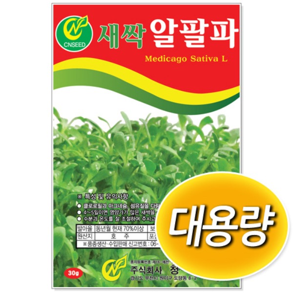 대용량 새싹 알팔파 씨앗 (500g/1kg)